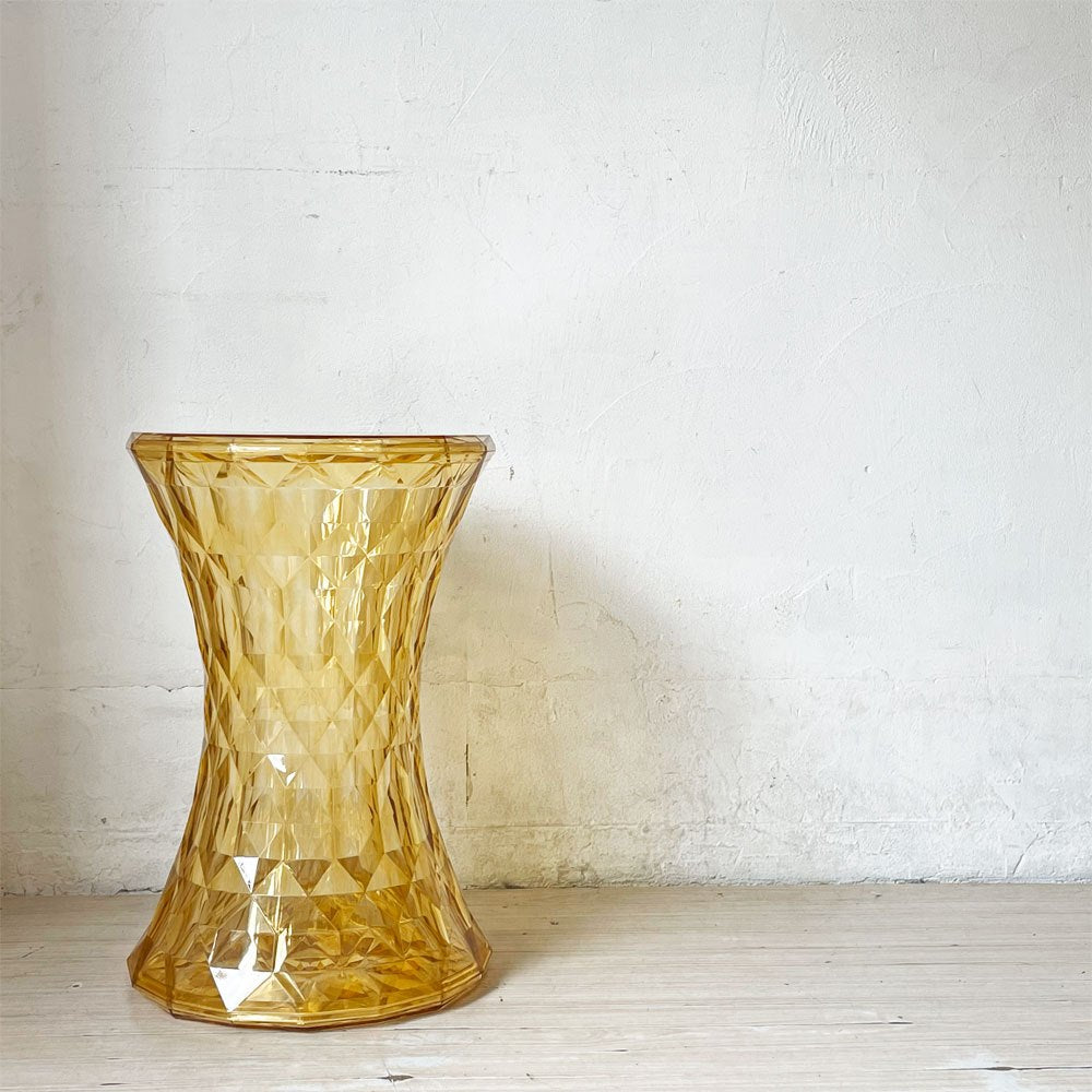 カルテル Kartell ストーン STONE スツール サイドテーブル イエロー Φ30cm マルセル・ワンダース Marcel Wanders イタリア 定価￥47,700- ★