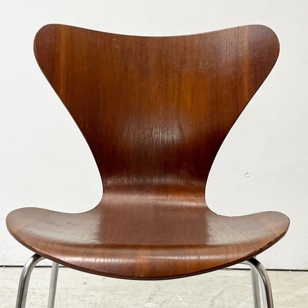 フリッツハンセン Fritz Hansen セブンチェア チーク材 アルネ・ヤコブセン ビンテージ 北欧家具 デンマーク ●