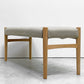 モモナチュラル MOMO Natural ホーン HORN ベンチ タモ無垢材 カバーリング グレー系ファブリック W110cm 定価￥37,000- ●