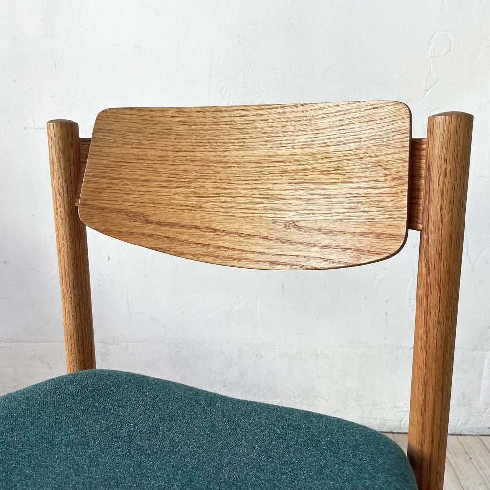 モモナチュラル MOMO Natural READY-MADE アントバックチェア ANT BACK CHAIR OAW MEDIUM teal green オーク材 ダイニングチェア 定価￥25,000- B ★