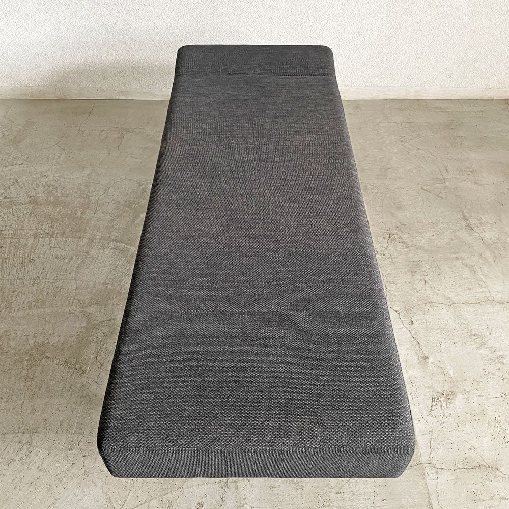 イデー IDEE ディヴァンコ DIVANCO BENCH ベンチ 長椅子 W160cm ファブリック ブルー系 スチール脚 植木莞爾 受注生産品 定価￥199,900- 〓