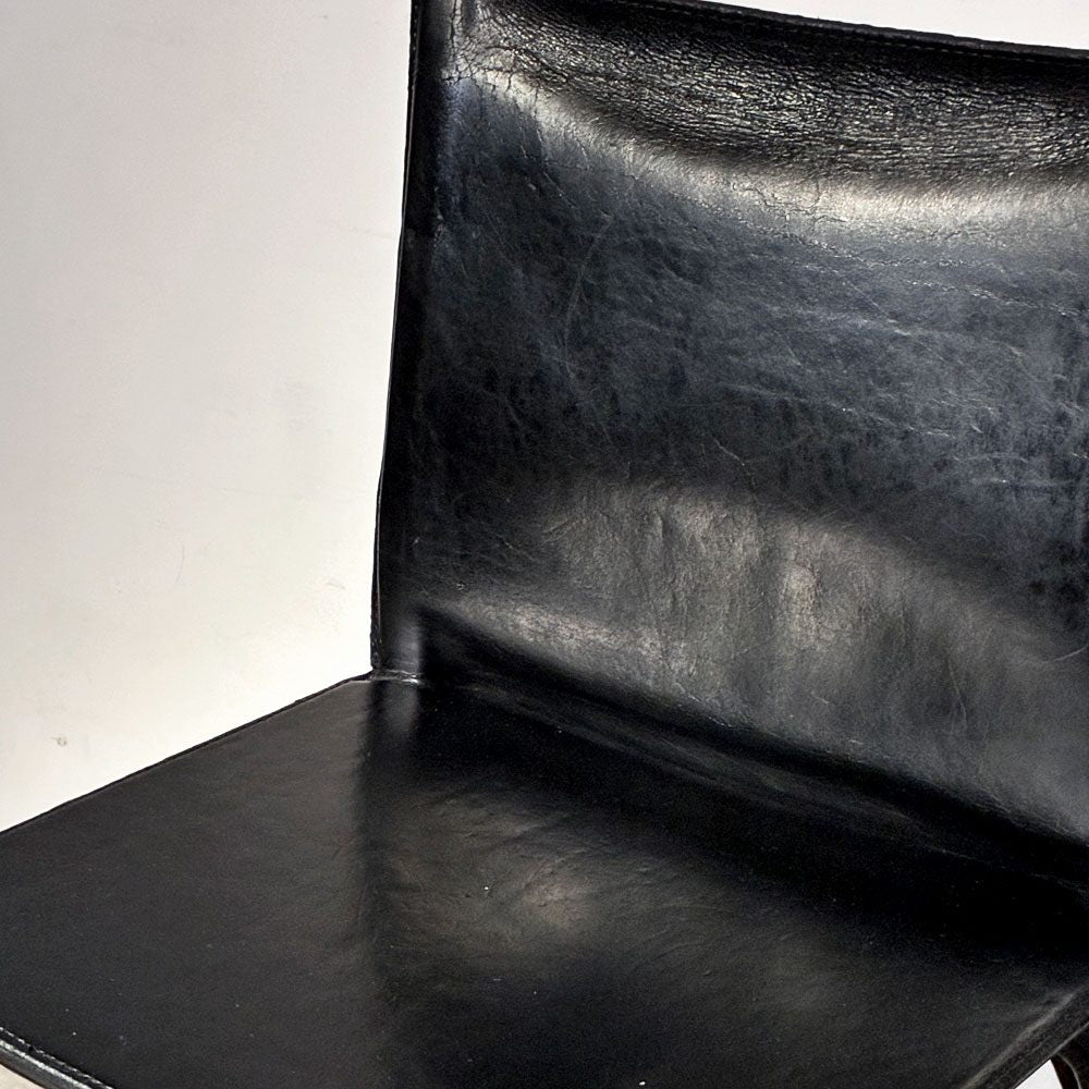 カッシーナ Cassina キャブチェア 412 CAB CHAIR アームレス 最高級本革 マリオ・ベリーニ MoMA 永久展示品 イタリアンモダン ●