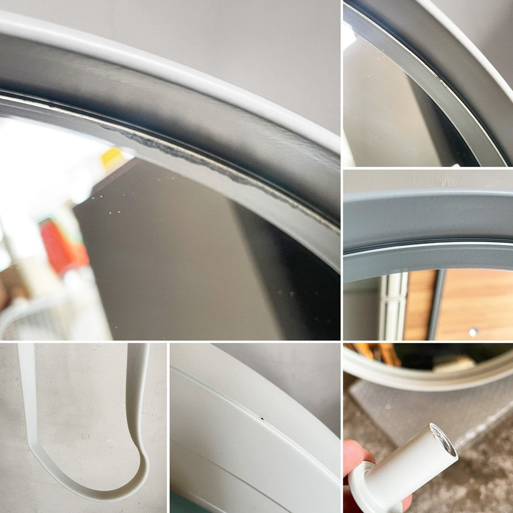 ヘイ HAY ストラップミラー STRAP MIRROR NO 2 ウォールミラー ライトグレー Φ50 壁掛け鏡 北欧家具 定価￥55,000- ■