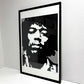 コンラッドリーチ CONRAD LEACH ジミ・ヘンドリックス Jimi Hendrix シルクスクリーン アートフレーム ポスター ポップアート 10/33 希少 56.5×70.5cm(スクリーンサイズ) 額装品 ●