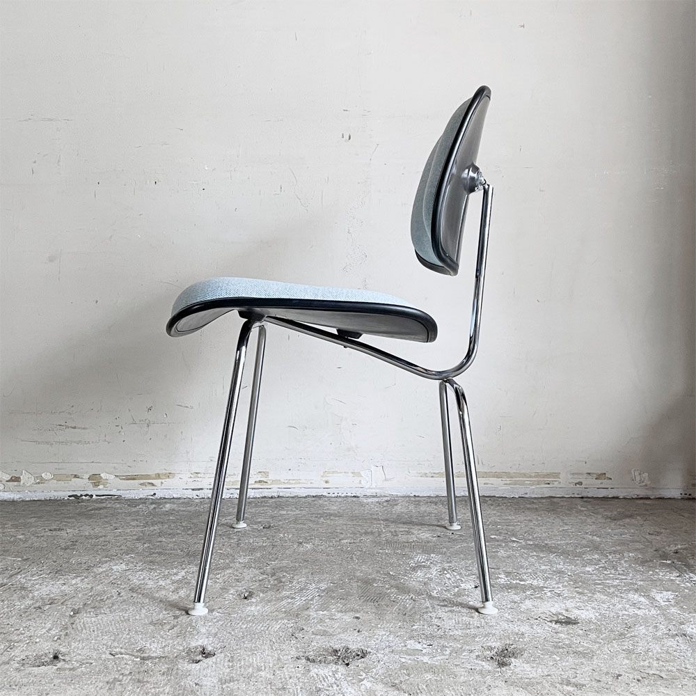 ハーマンミラー Herman Miller ツーピースプラスチックチェア Two Piece Plastic Chair DCM ライトブルー ファブリック ビンテージ ミッドセンチュリー イームズ ■