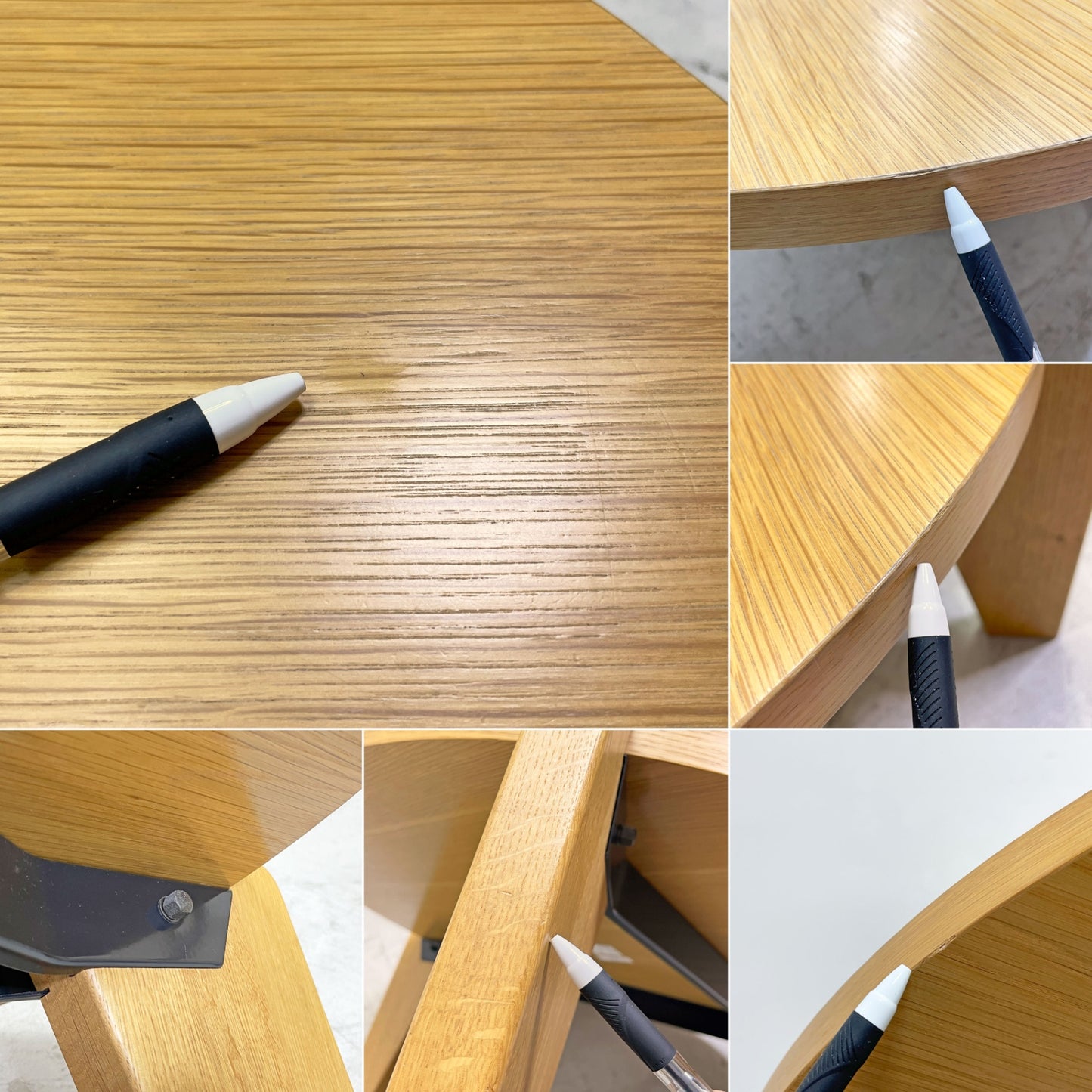 ヴィトラ vitra ゲリドン バ Gueridon Bas コーヒーテーブル ローテーブル オーク材 スチール 直径80cm ジャン・プルーヴェ 2013年製 定価350,900- ●