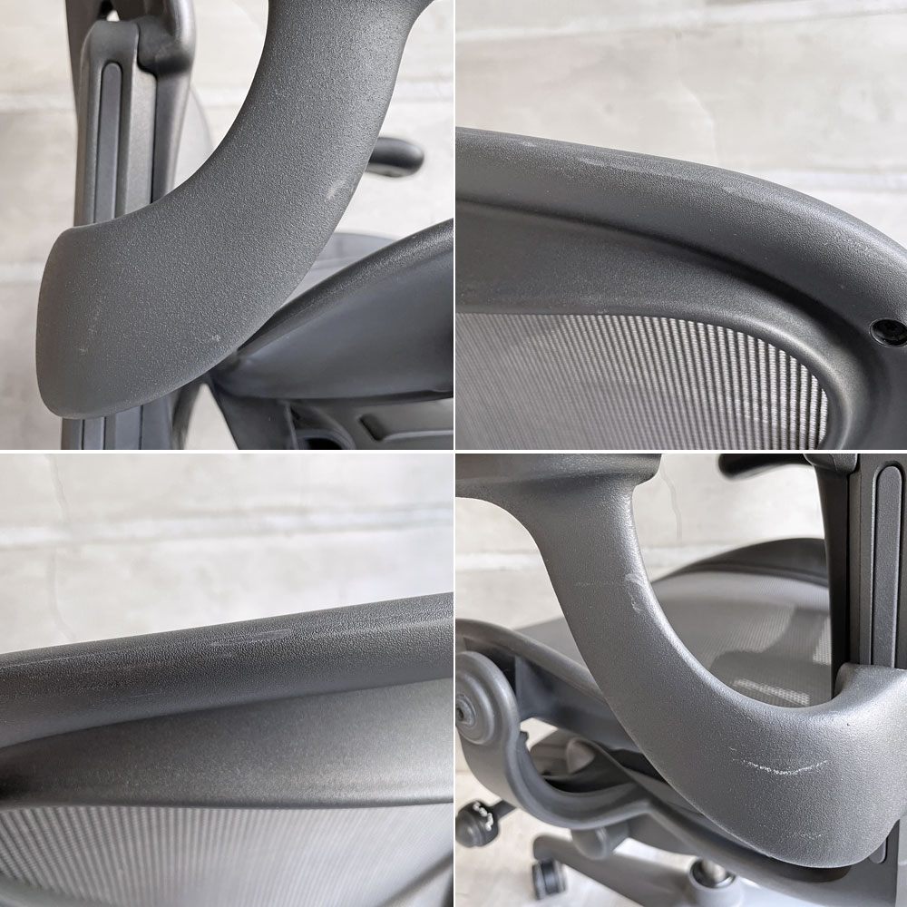 ハーマンミラー Herman Miller アーロンチェア Aサイズ リマスタード ライト グラファイトベース ビル・スタンフ ＆ ドン・チャドウィック ♪