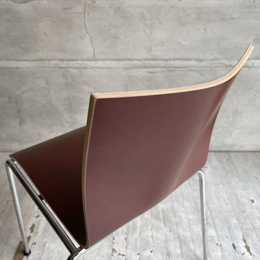 エンゲルブレヒト Engelbrechts チャリックチェア CHAIRIK Chair 101 ダイニングチェア スタッキング 4本脚 シナモン プライウッド スチール デンマーク 未使用品 定価63,800円 ♪