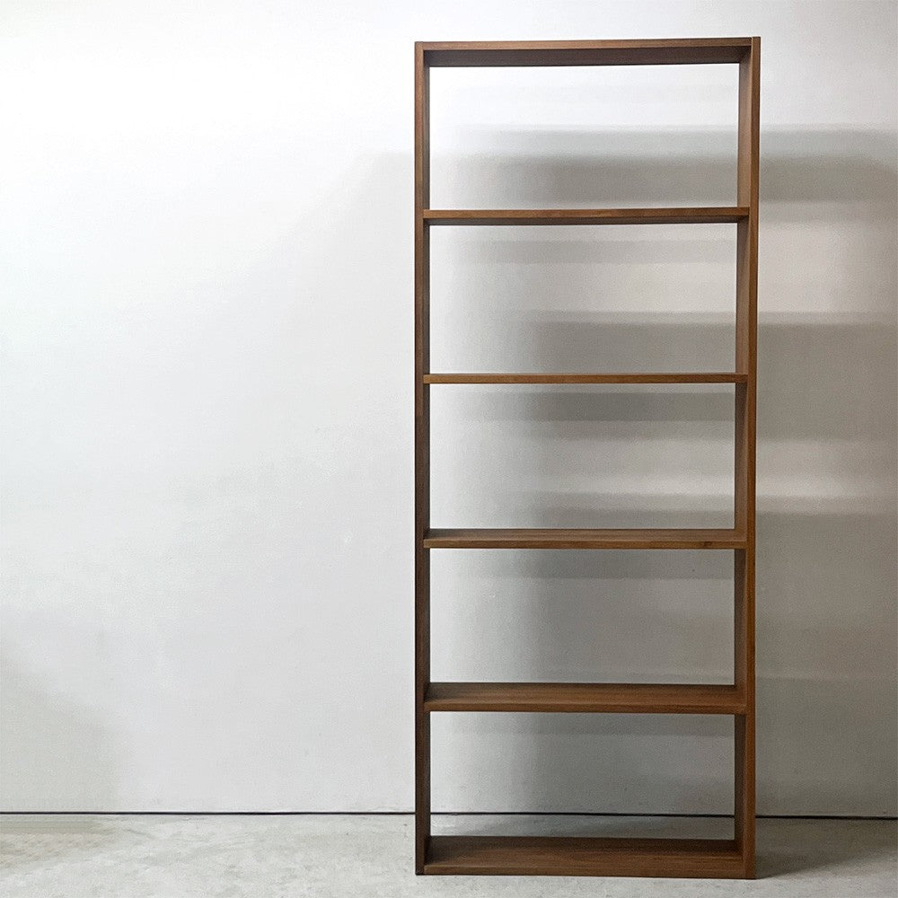 無印良品 MUJI スタッキングシェルフ ワイド 1列5段 ウォールナット材 オープンシェルフ 本棚 飾り棚 収納 ナチュラルデザイン 定価￥31,900- ●
