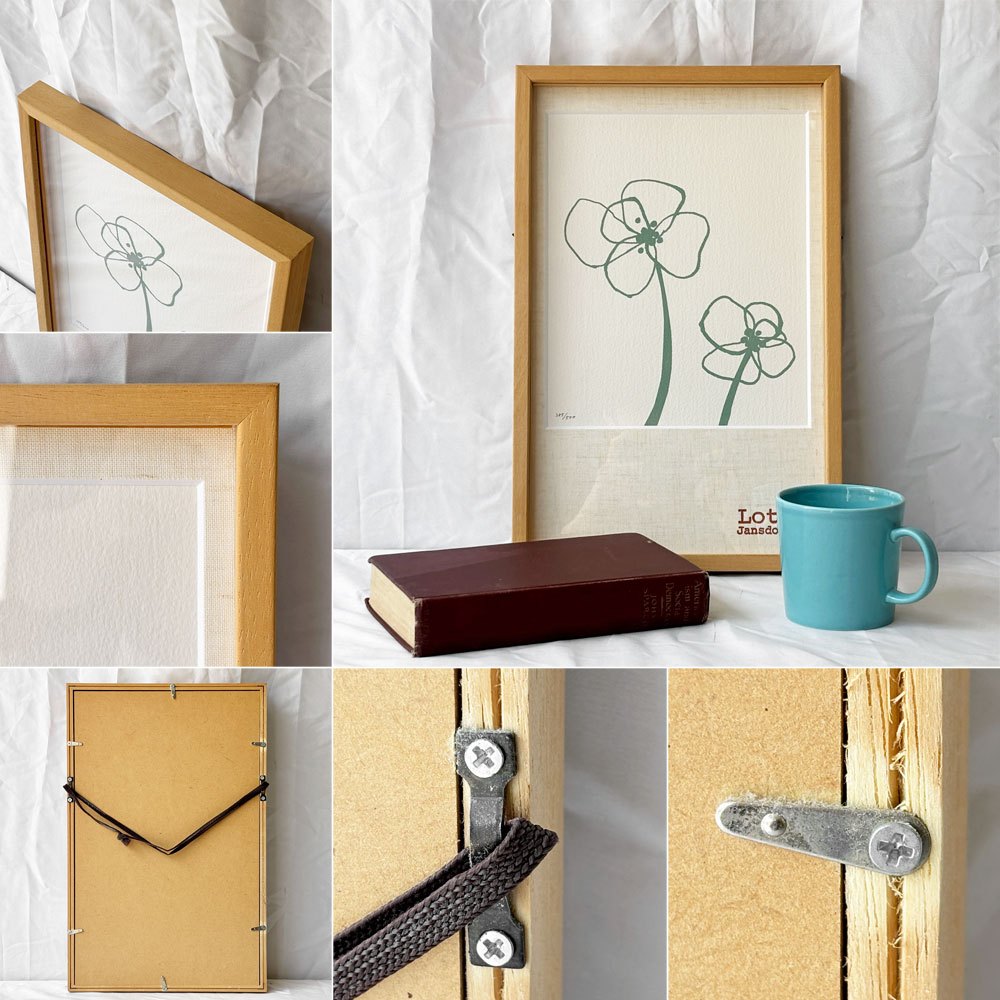 ロッタ・ヤンスドッター  Lotta Jansdotter ブロムステル BLOMSTER シルクスクリーン エディション入り 385/500 額装品 北欧 ◇