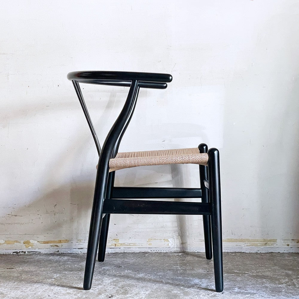 カールハンセン&サン Carl Hansen&Son CH24 Yチェア ブラックラッカー × ナチュラルペーパーコード ビーチ材 ハンス J. ウェグナー 座面高42cm フルリペア品 ■