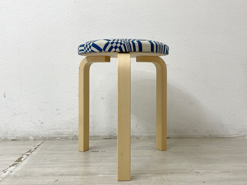 アルテック artek スツール60 Stool60 スツール 3本脚 バーチ材 ヨハンナ・グリクセン BEAMS Fennica別注 ドリス ブルー アルヴァ・アアルト 北欧家具 ●