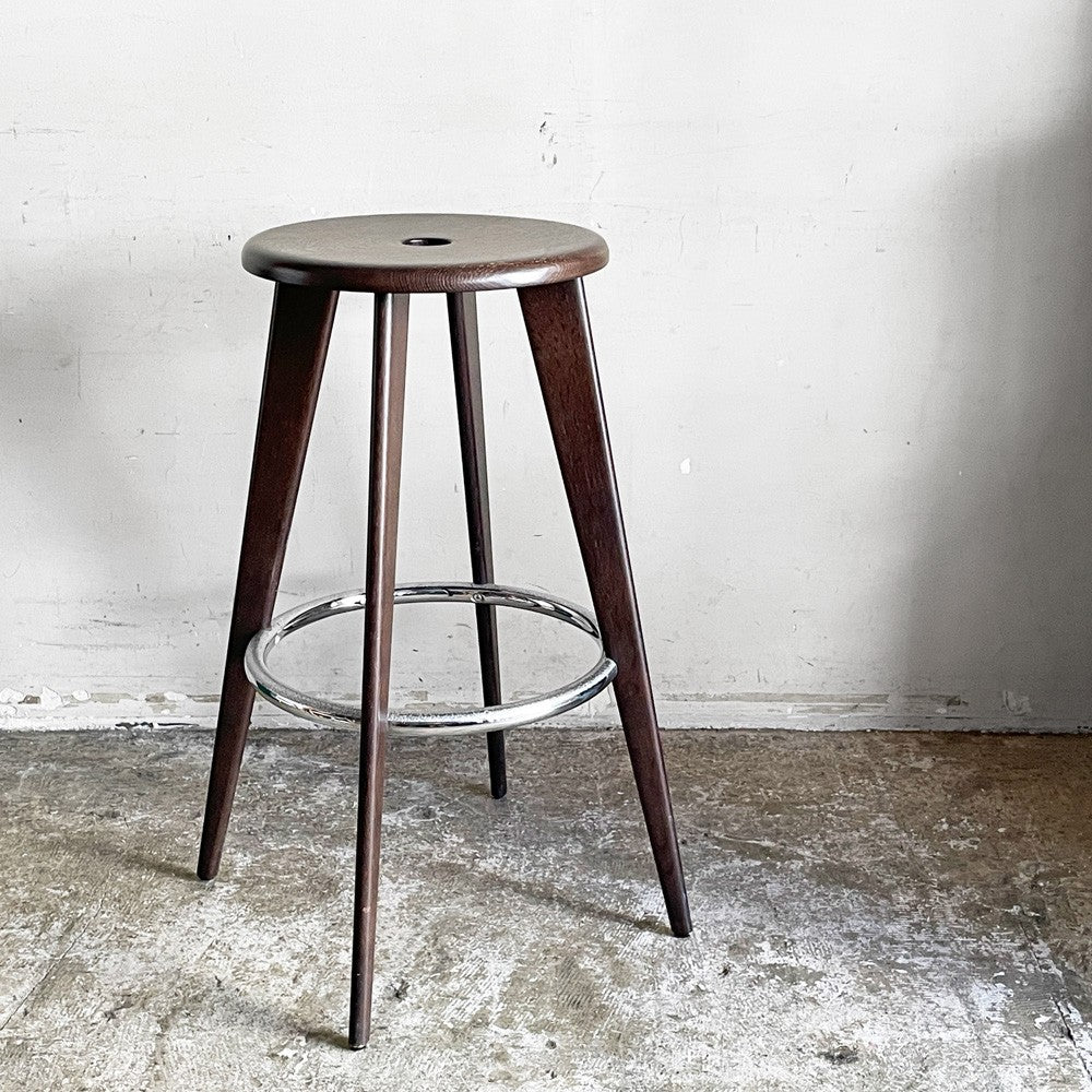 ヴィトラ vitra タブレ オ TABOURET HAUT カウンタースツール ハイスツール ダークオーク オーク材 ジャン・プルーヴェ Jean Prouvé 定価￥¥133,100- ■