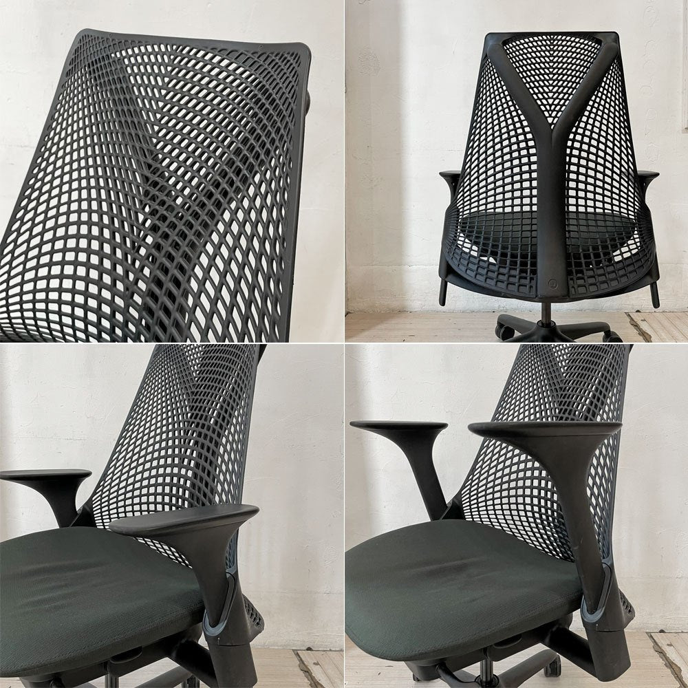 ハーマンミラー Herman Miller セイルチェア SAYL Chair デスクチェア 旧モデル イヴ・ベアール ブラック 2013年製 モダンデザイン ★
