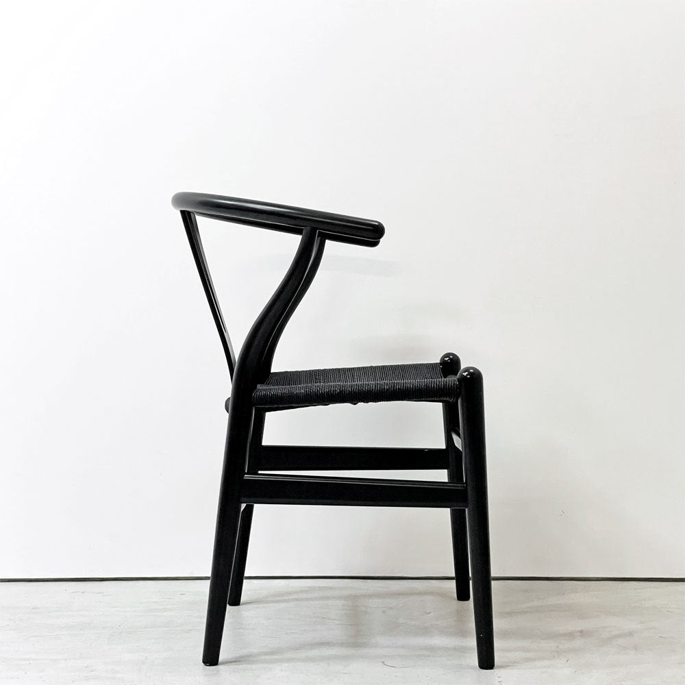 カールハンセン＆サン Carl Hansen & Son CH24 Yチェア ブラックラッカー×ブラックペーパーコード ビーチ材 ハンス・J・ウェグナー デンマーク 北欧家具 B ●