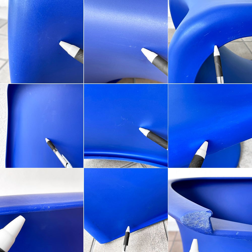 ヴィトラ vitra パントンチェア ダイニングチェア スタッキング ブルー ヴェルナー・パントン ミッドセンチュリー 定価58,300円 A ◇
