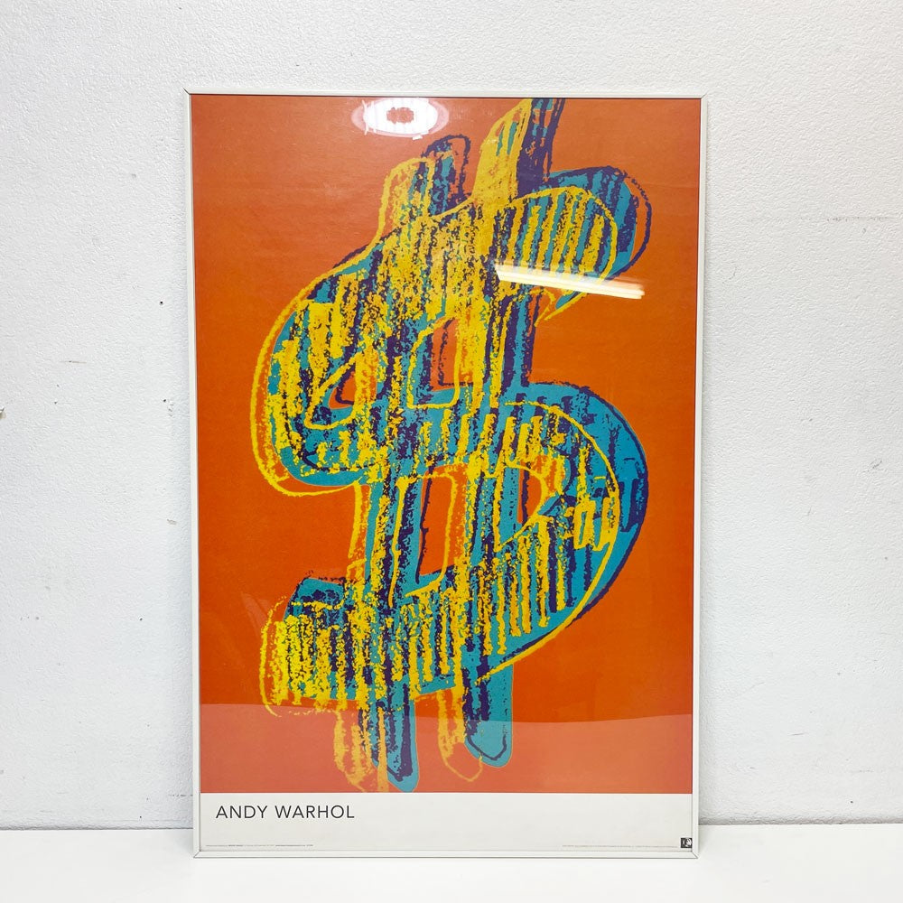 IMPORT IMAGES アンディ・ウォーホル Andy Warhol ダラーサイン Dollar Sign ポスター 61.5×92cm 額装品 ポップアート 現代美術 ●