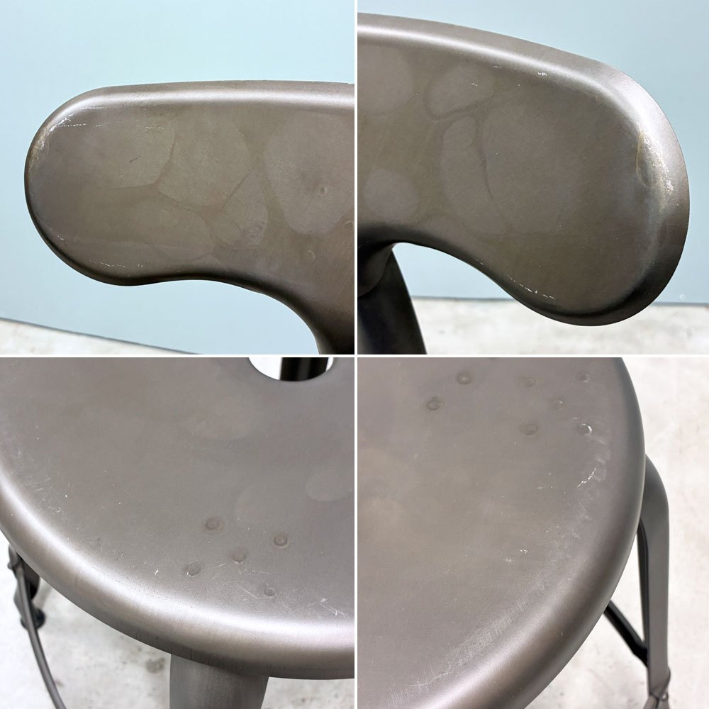 フェールトラヴァイユ FER TRAVAIL ニコルチェア NICOLLE Chair SH45cm ダイニングチェア スチール マットクリア仕上げ 別注モデル インダストリアル フランス A ◎