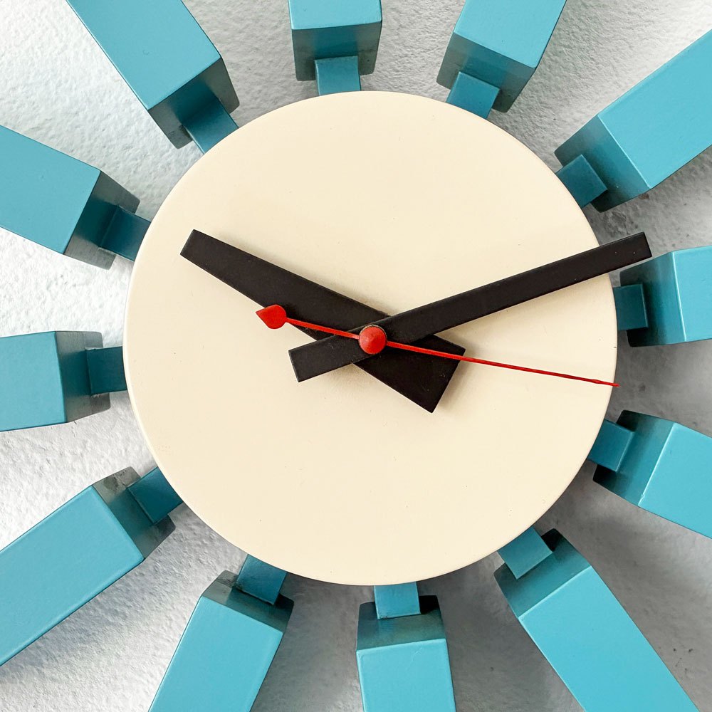 ヴィトラ vitra ブロッククロック Block Clock 壁掛け時計 ウォールクロック ジョージ・ネルソン ミッドセンチュリー 希少 廃盤 ★
