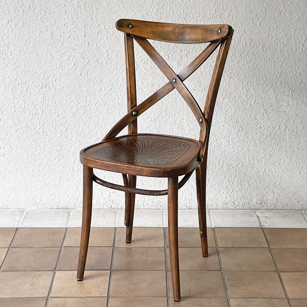 トン TON クロスバック ベントウッドチェア CrossBack Bentwood chair ダイニングチェア 曲木椅子 ビーチ材 チェコ製 ◇