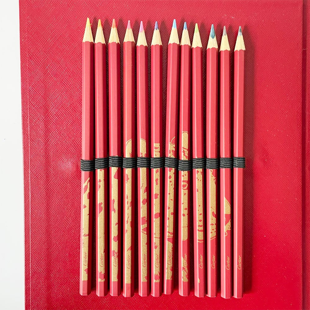 カルティエ Cartier 色鉛筆 塗り絵 ノベルティ フランス A ★