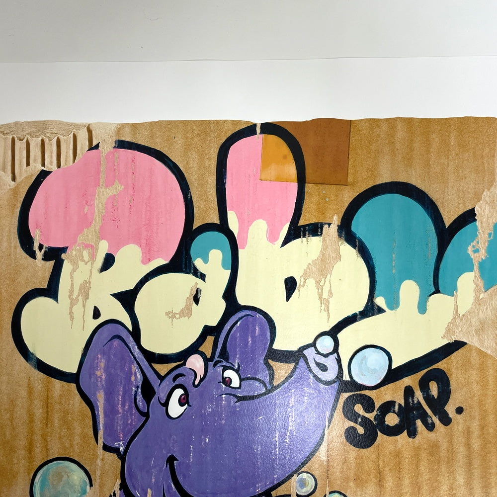 テンガワン TENGAone FABRICATION ELEPHANT_P アーカイバルピグメントプリント + シルクスクリーン 59 x 60.5 cm 限定版 ストリートグラフィティ ストリートアート 現代美術 ●