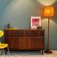 トラックファニチャー TRUCK FURNITURE フロアランプ FLOOR LAMP F-WN1 ウォールナット材ベース × チーク材シェード 定価￥123,200- ◎