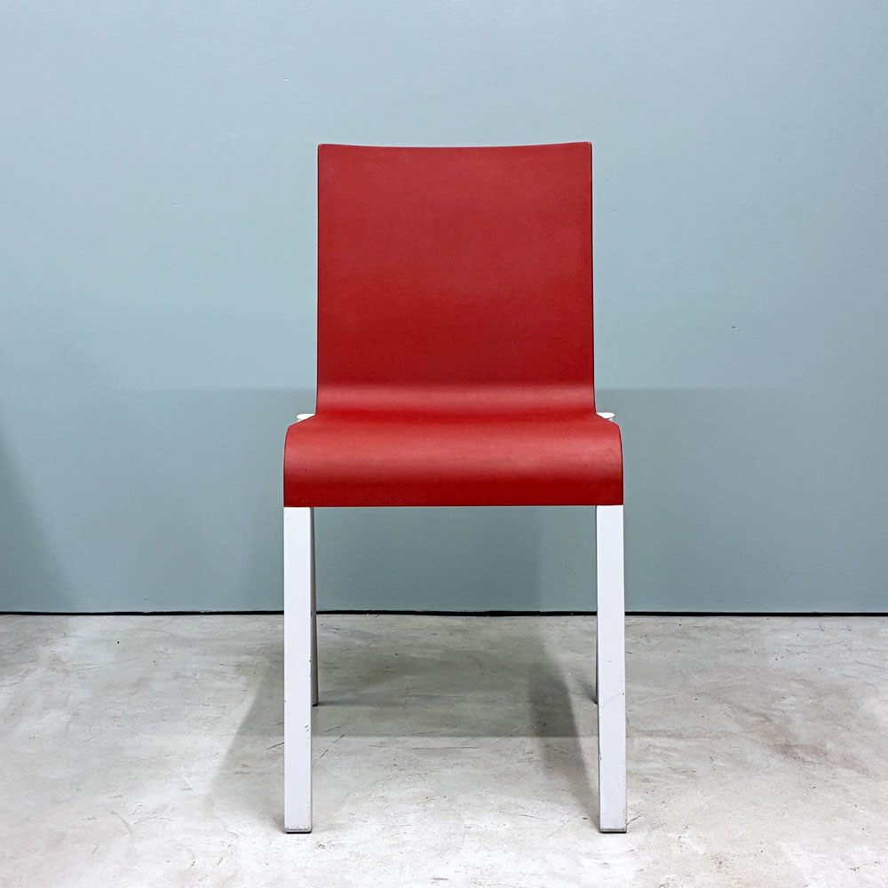 ヴィトラ vitra. ゼロスリー .03 ダイニングチェア スタッキングチェア マールテン・ヴァン・セーヴェレン Maarten Van Severen レッド A ◎