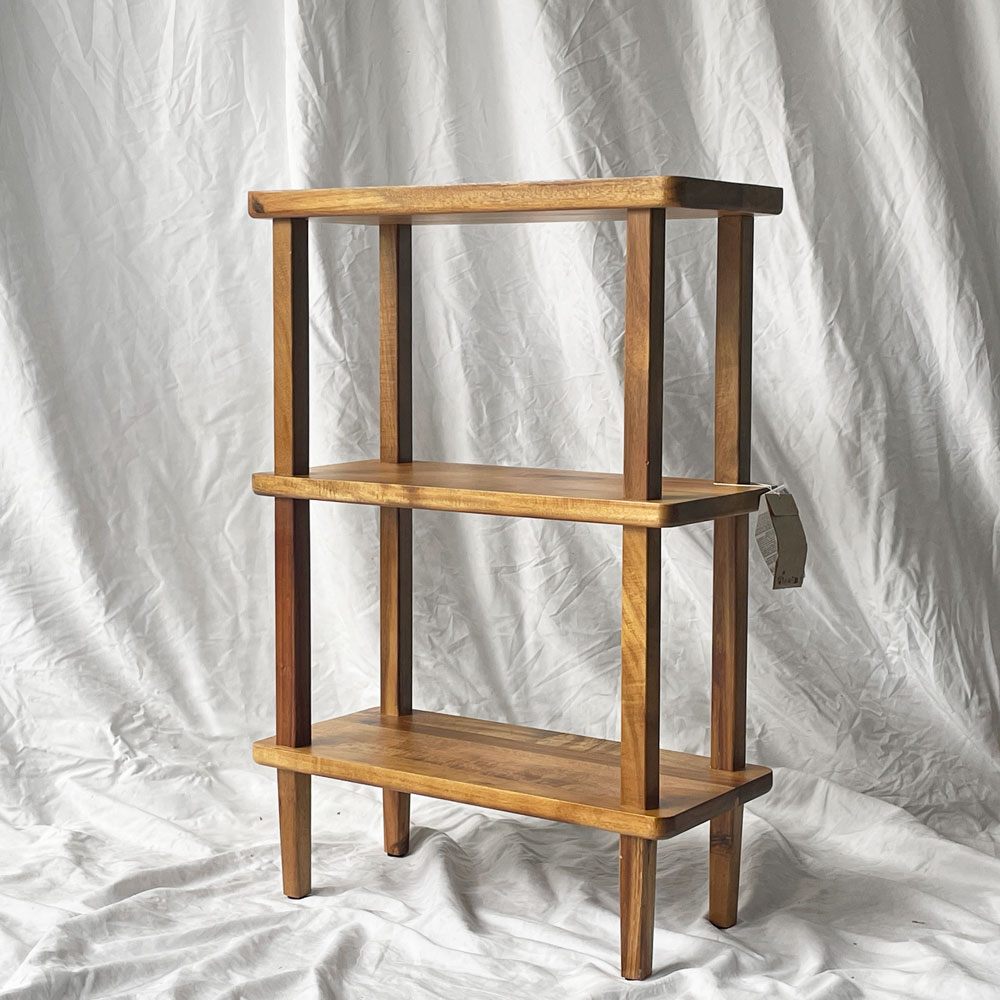 ザラホーム ZARA HOME アカシアウッド シェルフ 3段 オープンシェルフ w55cm 定価￥37,900- ◇