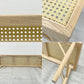 ザラ ホーム Zara Home アッシュ材 ラタンシート トリプルシートベンチ Rattan triple seat bench 人工ラタン張替済 〓