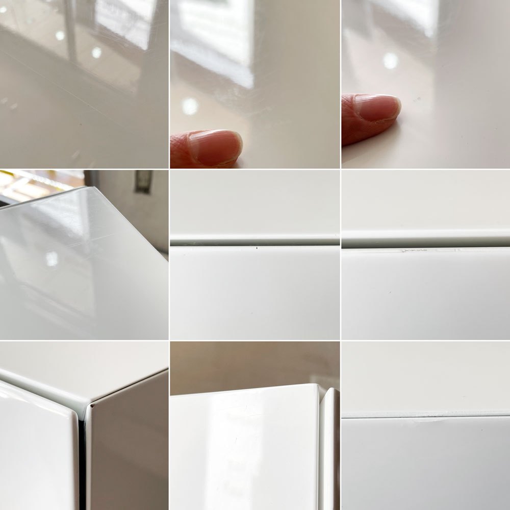 アクタス ACTUS ブラン BLANC 2-CHEST チェスト 2ドロワー W75cm ホワイト スチール脚 モダンスタイル 廃番 ◎