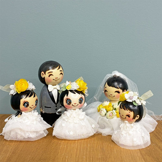 コケッツ cokets ウエディングドール こけし 5体セット オブジェ ◎