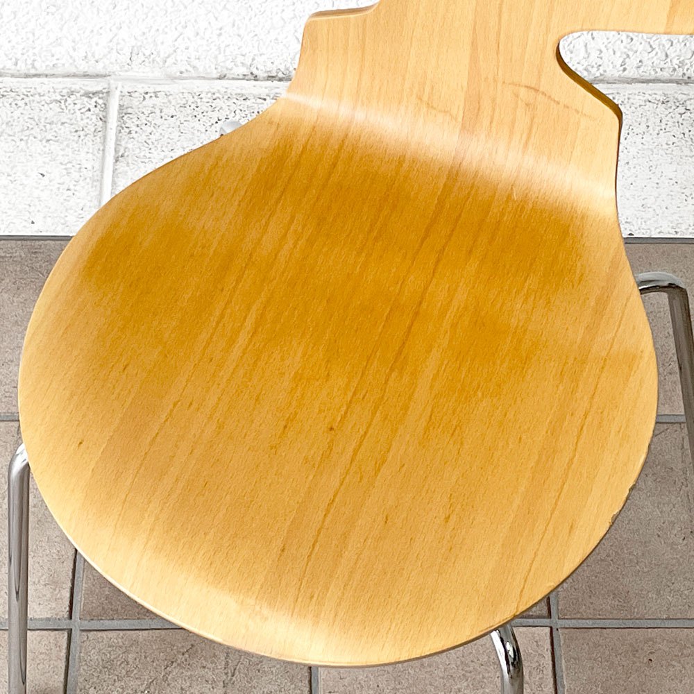 フリッツハンセン Fritz Hansen アントチェア 4本脚 ナチュラルビーチ ラッカー アルネ・ヤコブセン 北欧家具 A ◇