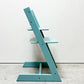 ストッケ STOKKE トリップトラップ TRIPP TRAPP ベビーチェア キッズチェア S/N6～ ノルウェー 北欧家具 アクアブルー ●