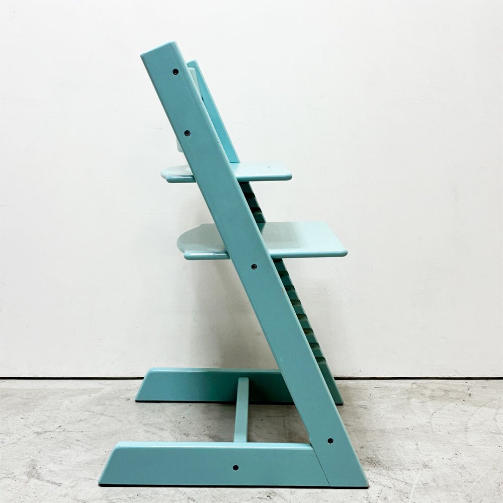 ストッケ STOKKE トリップトラップ TRIPP TRAPP ベビーチェア キッズチェア S/N6～ ノルウェー 北欧家具 アクアブルー ●