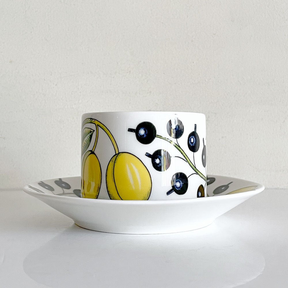 アラビア ARABIA パラティッシ PARATIISI ティーカップ&ソーサー ブルー&イエロー ビルガー・カイピアイネン Birger Kaipiainen フィンランド 北欧食器 B ■