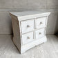 ビンテージ Vintage シャビーシック 4ドロワーズ ミニチェスト ホワイトペイント 木製 無垢材 ブロカント ラスティック 店舗什器 ♪