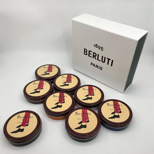 ベルルッティ Berluti 純正 レザー コンディショニングクリーム ワックス 8色セット 箱付 フランス ●