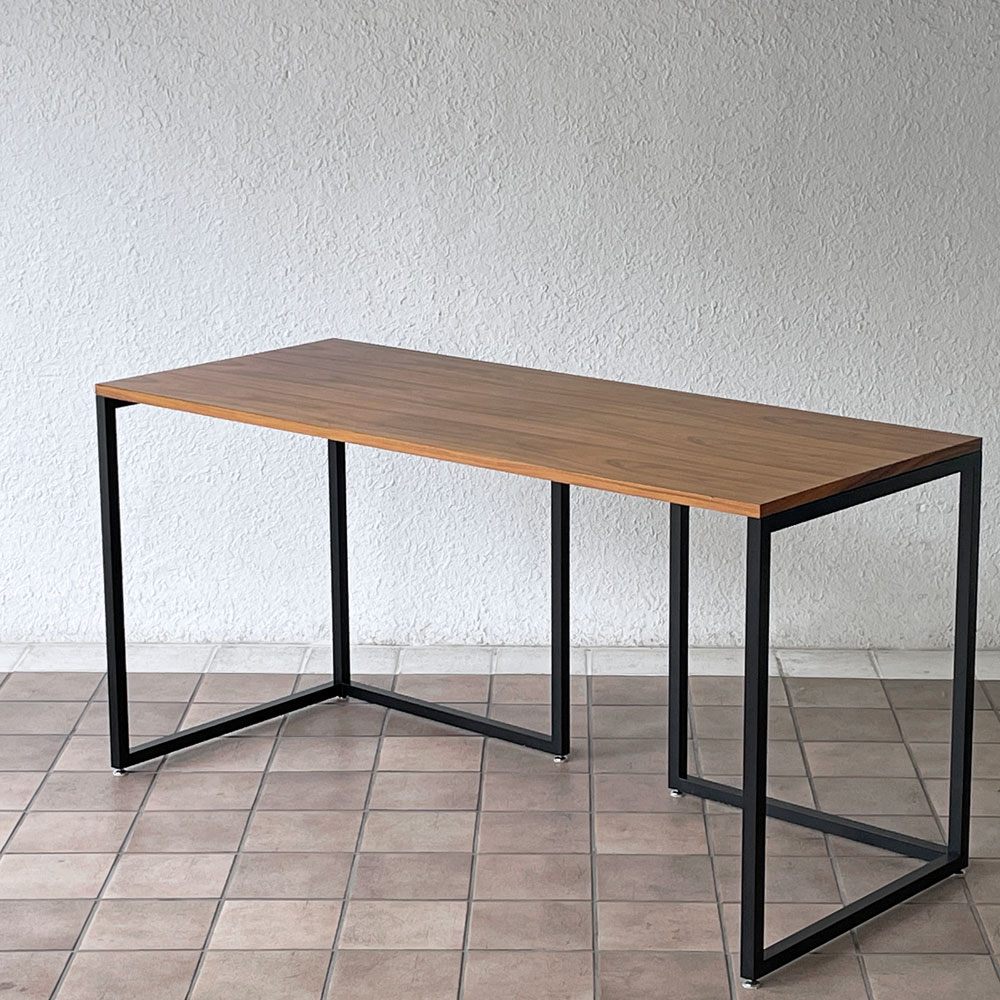 ビスレー BISLEY デスクプラン DESK PLAN Lフット ワーキングテーブル W145cm デスク ローズウッド調 メラミン天板 イギリス ◇