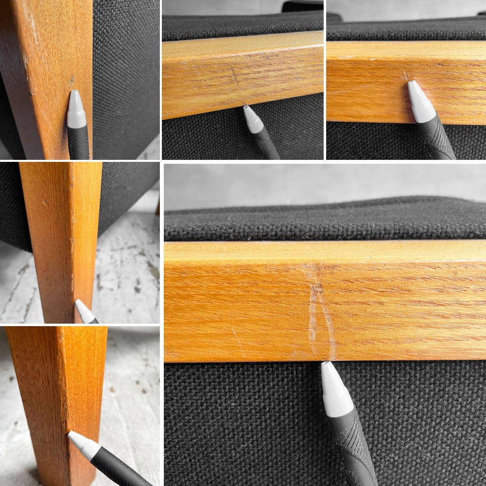 ハーマンミラー Herman Miller ネルソンキューブ アームチェア ラウンジチェア 1pソファ オーク無垢材 ジョージネルソン George Nelson ♪