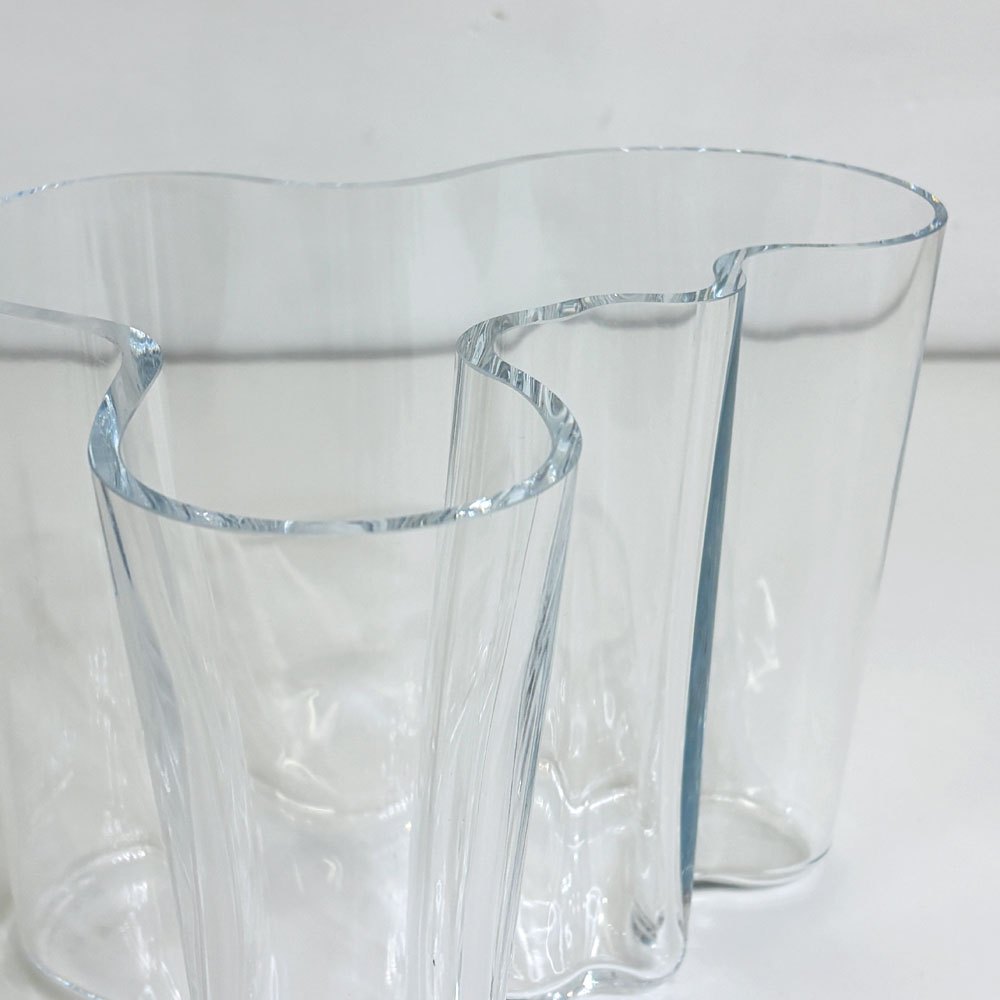 イッタラ iittala アルヴァ アアルト コレクション Alvar Aalto Collection ベース フラワーベース 花瓶 クリア H16cm フィンランド 北欧雑貨 ●