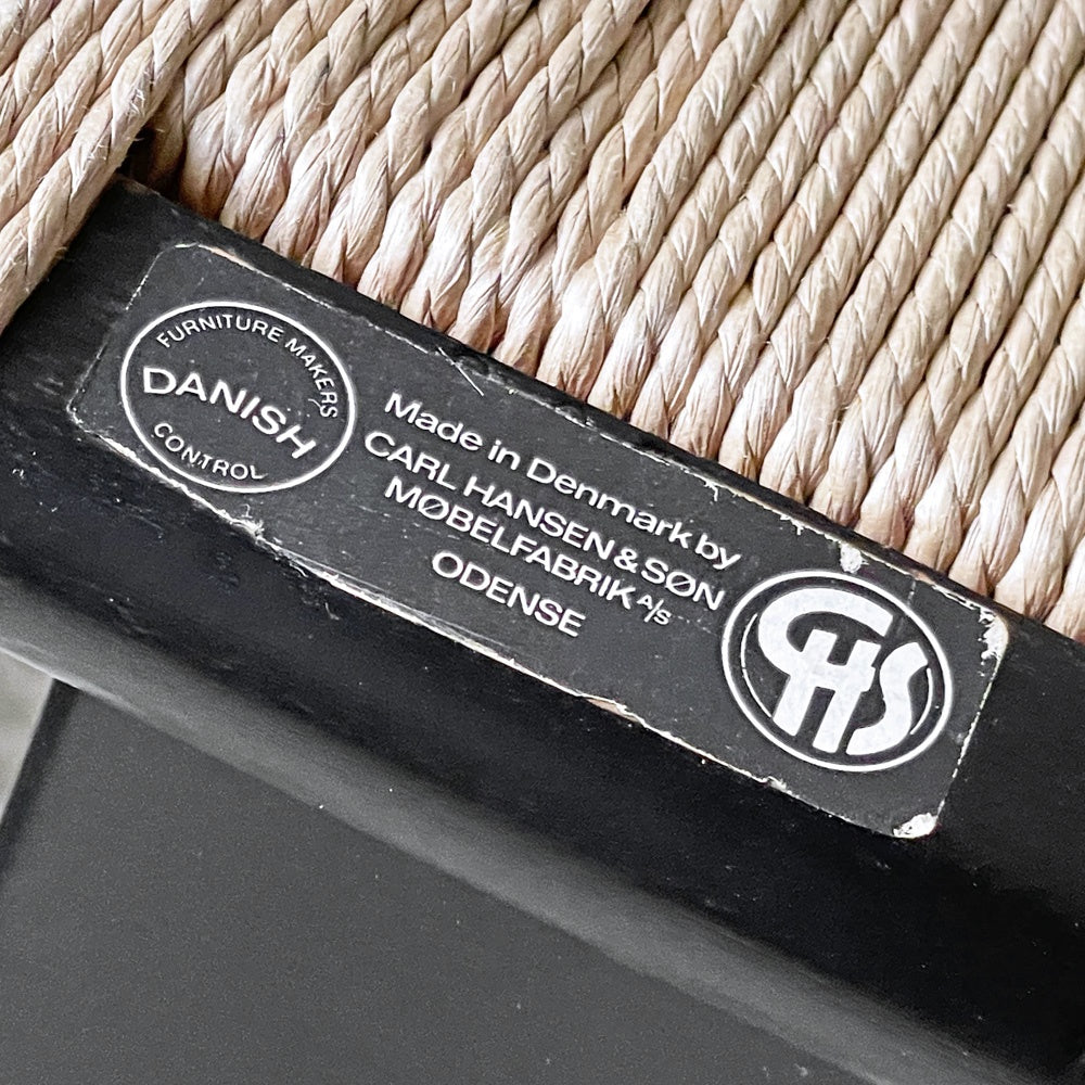 カールハンセン&サン Carl Hansen&Son CH24 Yチェア ブラックラッカー × ナチュラルペーパーコード ビーチ材 ハンス J. ウェグナー 座面高42cm フルリペア品 ■