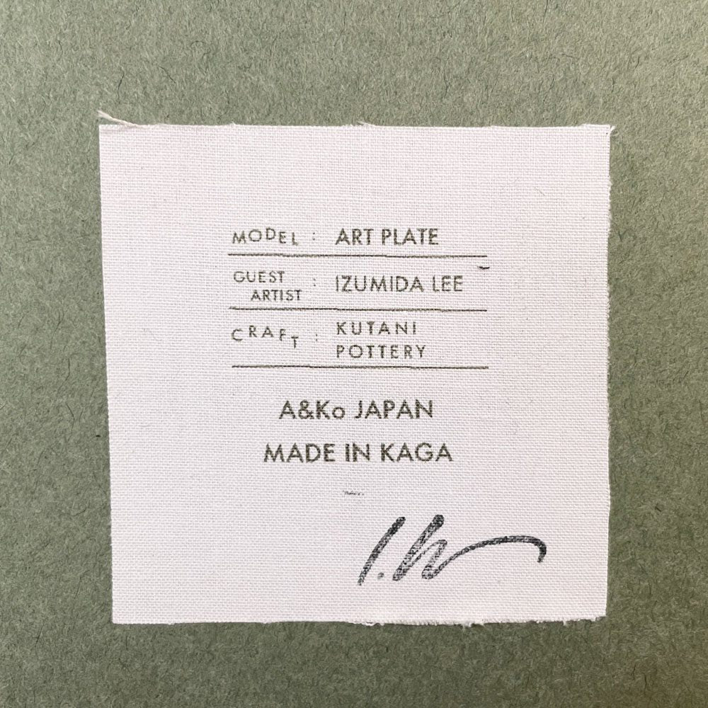 TMHM × リー・イズミダ Lee Izumida 九谷焼アートプレート ART PLATE "ROSE" + ORDER WOOD FRAME 陶板 オーダーメイド額装品 ◎