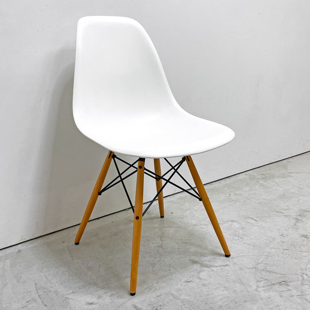 ヴィトラ vitra サイドシェルチェア ポリプロピレン製 ホワイト ドゥエルレッグ DSW C&R イームズ ミッドセンチュリー D ●