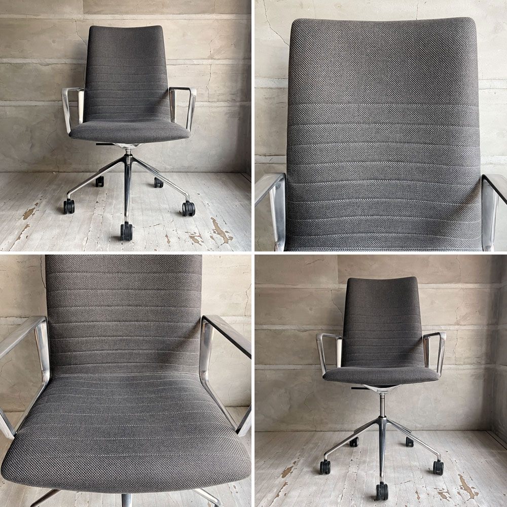 アンドリューワールド Andreu World フレックス エグゼクティブ Flex Executive インターミディエイトバック アームチェア デスクチェア アルミ キャスターベース ガス圧昇降 参考価格 ¥295,460- ♪