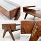 ピエールジャンヌレ Pierre Jeanneret コーヒーテーブル Coffee Table チーク無垢材 ガラス チャンディーガル レター有り 1960‘s ビンテージ PU/CH/-12 ●