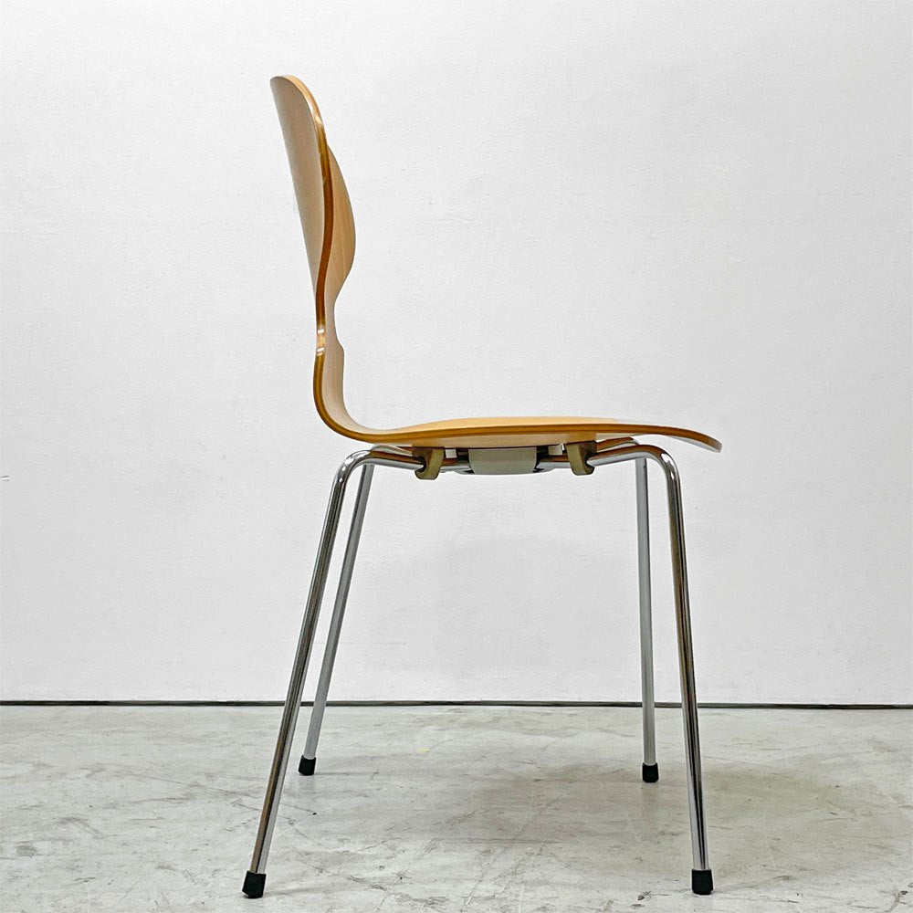フリッツハンセン Fritz Hansen アントチェア 4本脚 ナチュラルビーチ ラッカー アルネ・ヤコブセン 北欧家具 I ●