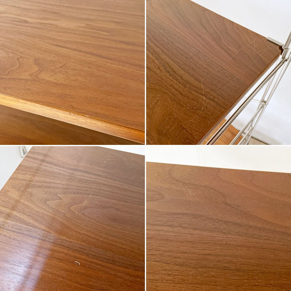 無印良品 MUJI ステンレスユニットシェルフ ウォールナット材 ワイド 大 棚板5枚 W85×H175cm 1列4段 本棚 飾り棚 収納棚 定価36,900円 ★