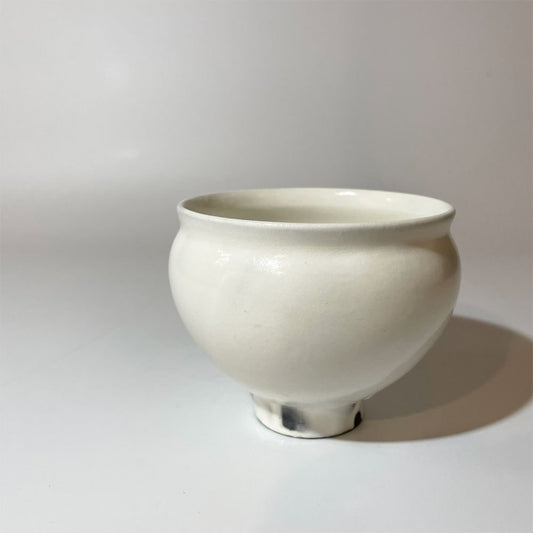 鈴木環 ピジョンカップ M 現代作家 陶芸家 ホワイト 小鉢 器 B ★