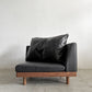 マスターウォール MASTERWAL デニッシュグランデ DANISH GRANDE SOFA コーナーソファ W93cm ウォールナット無垢材 本革 ブラックレザー 定価￥495,000- 展示品 〓